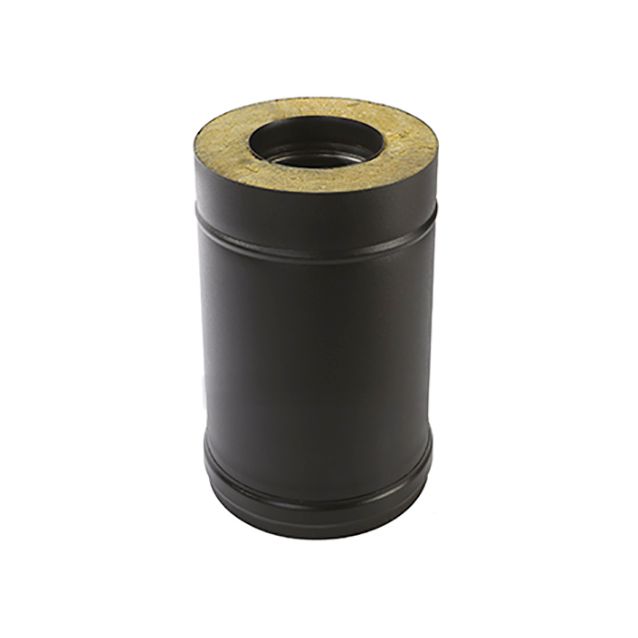 Eristetty jatko-osa Pisla-kamiinalle 500mm/150mm musta/rst