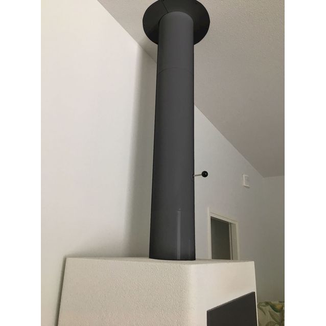 Eristetty jatko-osa Jeremias Vision 200Ø/1000 mm musta