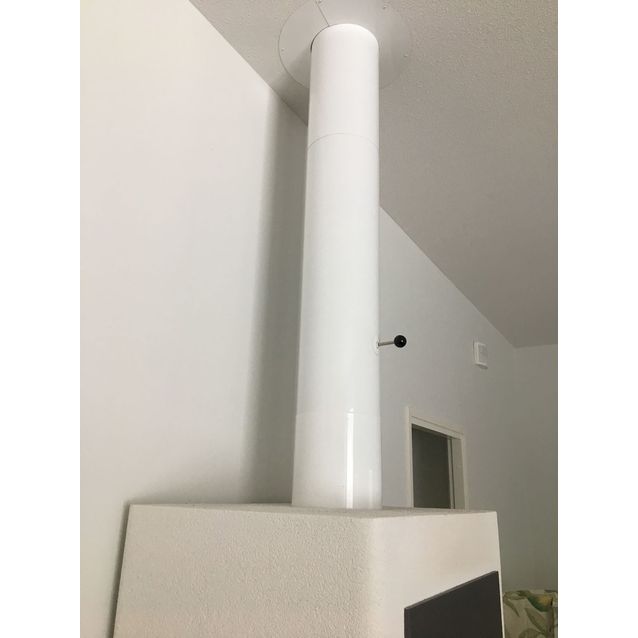 Eristetty jatko-osa Jeremias Vision 200Ø/1000 mm valkoinen