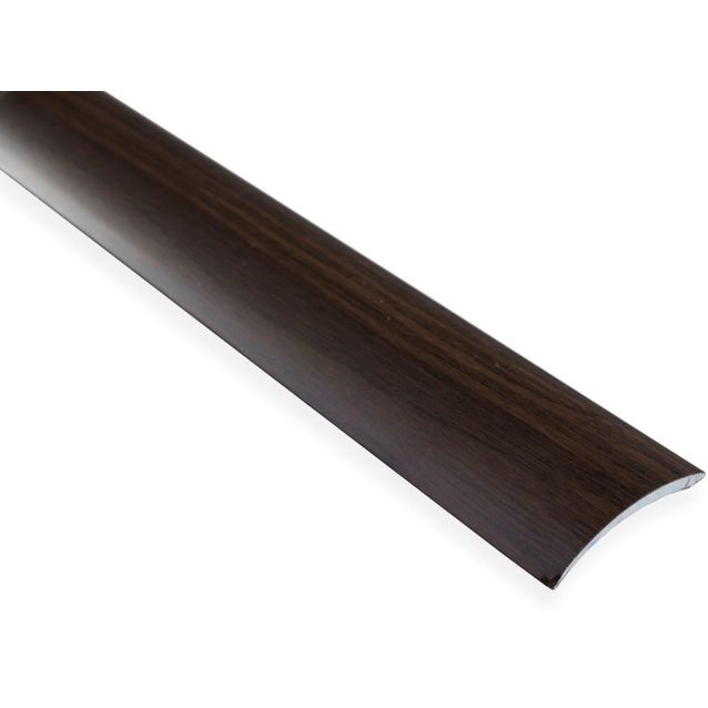 Eritasolista Maler sileä 0-10mm 6,2x41x2000mm alumiini tarra tumma pähkinä