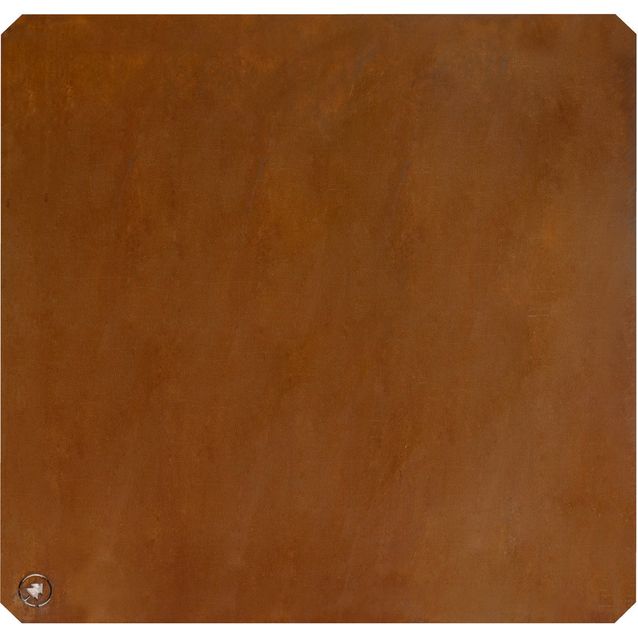 Ulkotakan alusta Espegard, 74x74cm, corten-teräs