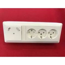 Kulmapistorasia Etherma, 3-osainen, erillinen vikavirtasuoja, IP20