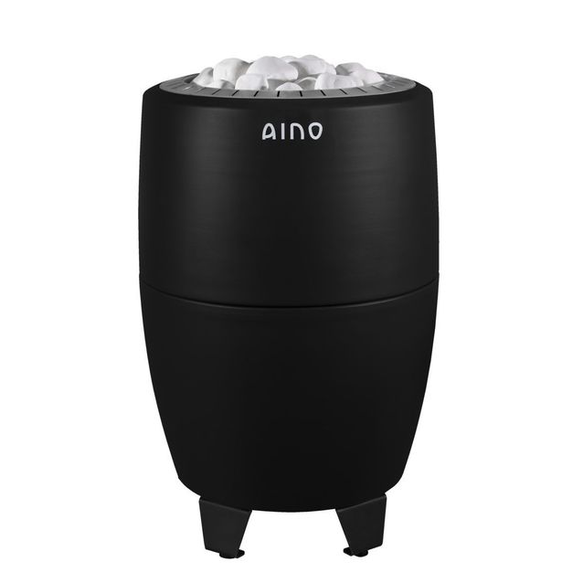 Sähkökiuas Aino-kiuas 9 kW 8-12 m³ kiinteä ohjaus Midnight Black