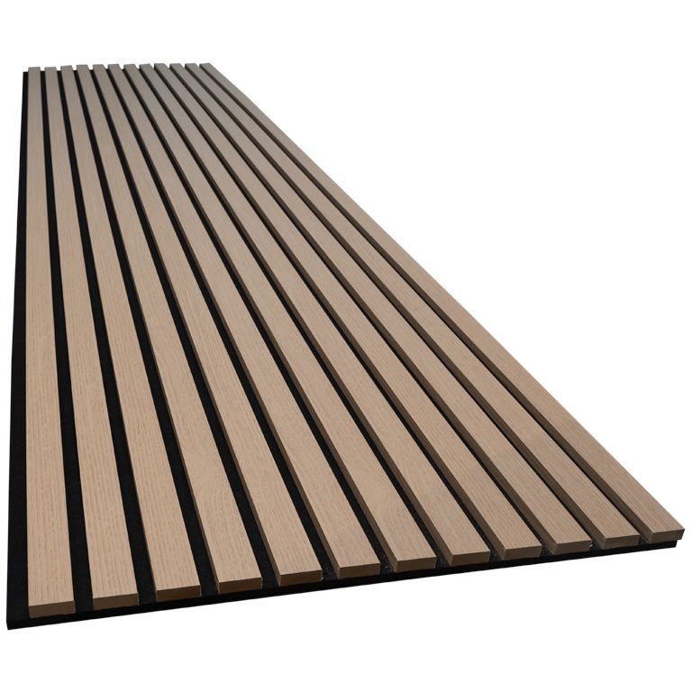 Kostean tilan akustiikkalevy Fibrotech Unika35, 2440mm, rimaleveys 35mm, vaalea tammi