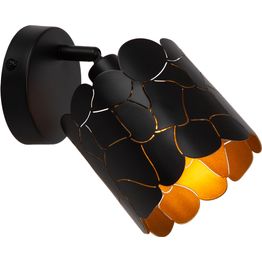 Seinäspotti Lucide Almelo, Ø12cm, IP20, musta