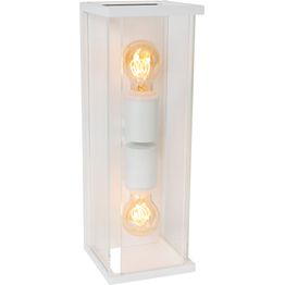 Seinävalaisin Lucide Claire, 14x16cm, IP54, valkoinen