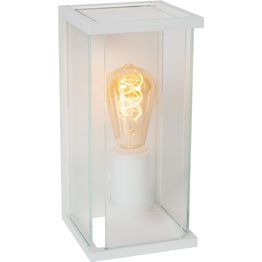 Seinävalaisin Lucide Claire, 16x14cm, IP54, valkoinen