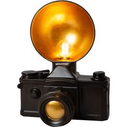 Pöytävalaisin Lucide Camera, 16x22.5cm, IP20, musta