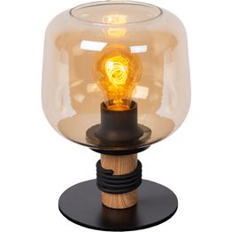 Pöytävalaisin Lucide Ilona, Ø18cm, IP20, meripihka