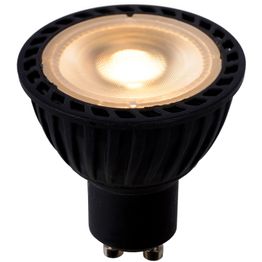 LED-polttimo Lucide MR16, Ø5cm, IP20, 5W, 2200/2700K, musta