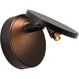 Seinävalaisin Lucide Ufor, Ø12cm, IP20, 5.8W, musta