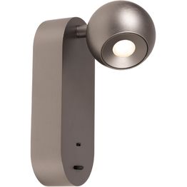 Seinävalaisin Lucide Montana, 6.5x11cm, IP20, 6.3W, harmaa