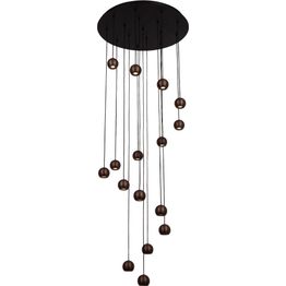 Riippuvalaisin Lucide Montana, 55x55cm, IP20, 5.7W, ruskea