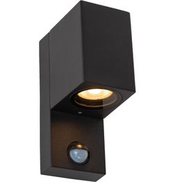 Seinäspotti Lucide Zaro Ir, 10.4x7x17cm, IP65, neliö, musta