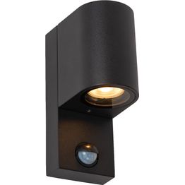 Seinäspotti Lucide Zaro Ir, 10.4x7x17cm, IP65, pyöreä, musta