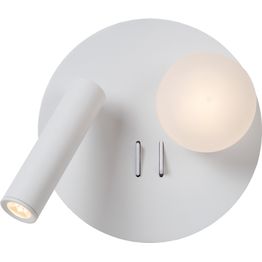 Seinävalaisin Lucide Matiz, Ø16.5cm, IP20, 3.5W, valkoinen