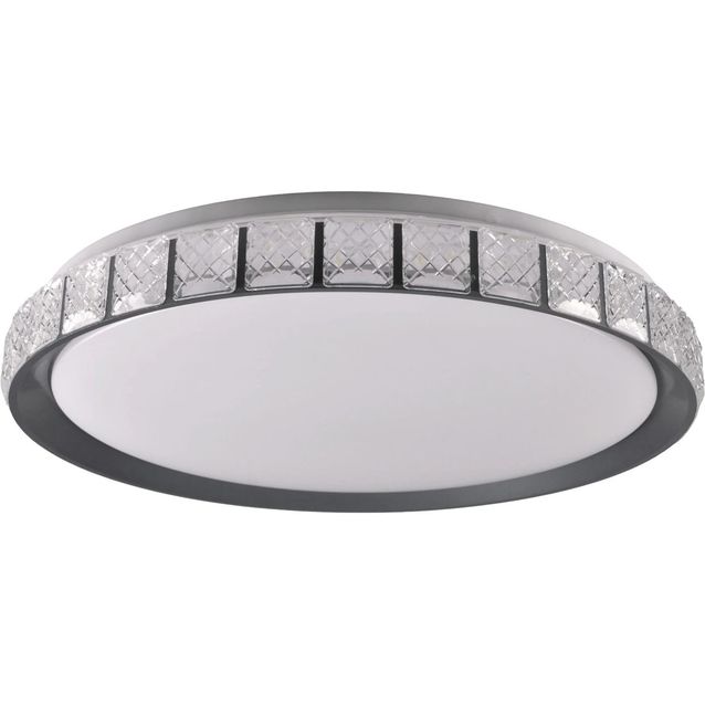 Led-kattovalaisin Goldlux Nina Led ⌀49cm, 3900lm, harmaa/kirkas