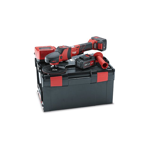 Suoravetoinen kiillotuskone Flex PE 150 18.0-EC/5.0 Set, 18V, 2x5.0Ah akuilla + L-Boxx