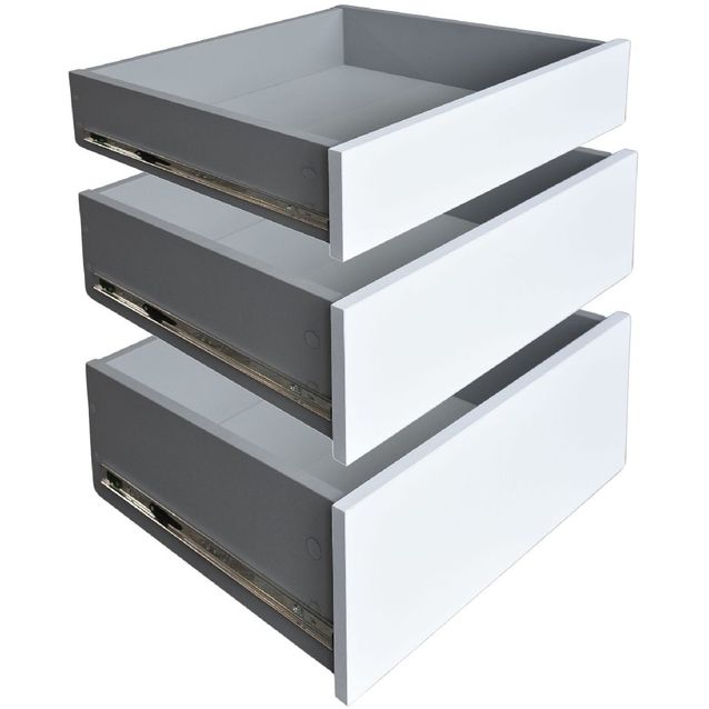 Vaatekaapin vetolaatikko FlexiSlide 14, 60x20cm, valkoinen