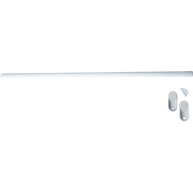 Vaatetanko FlexiSlide 15, 110cm, sisältää kiinnikkeet/ruuvit, valkoinen