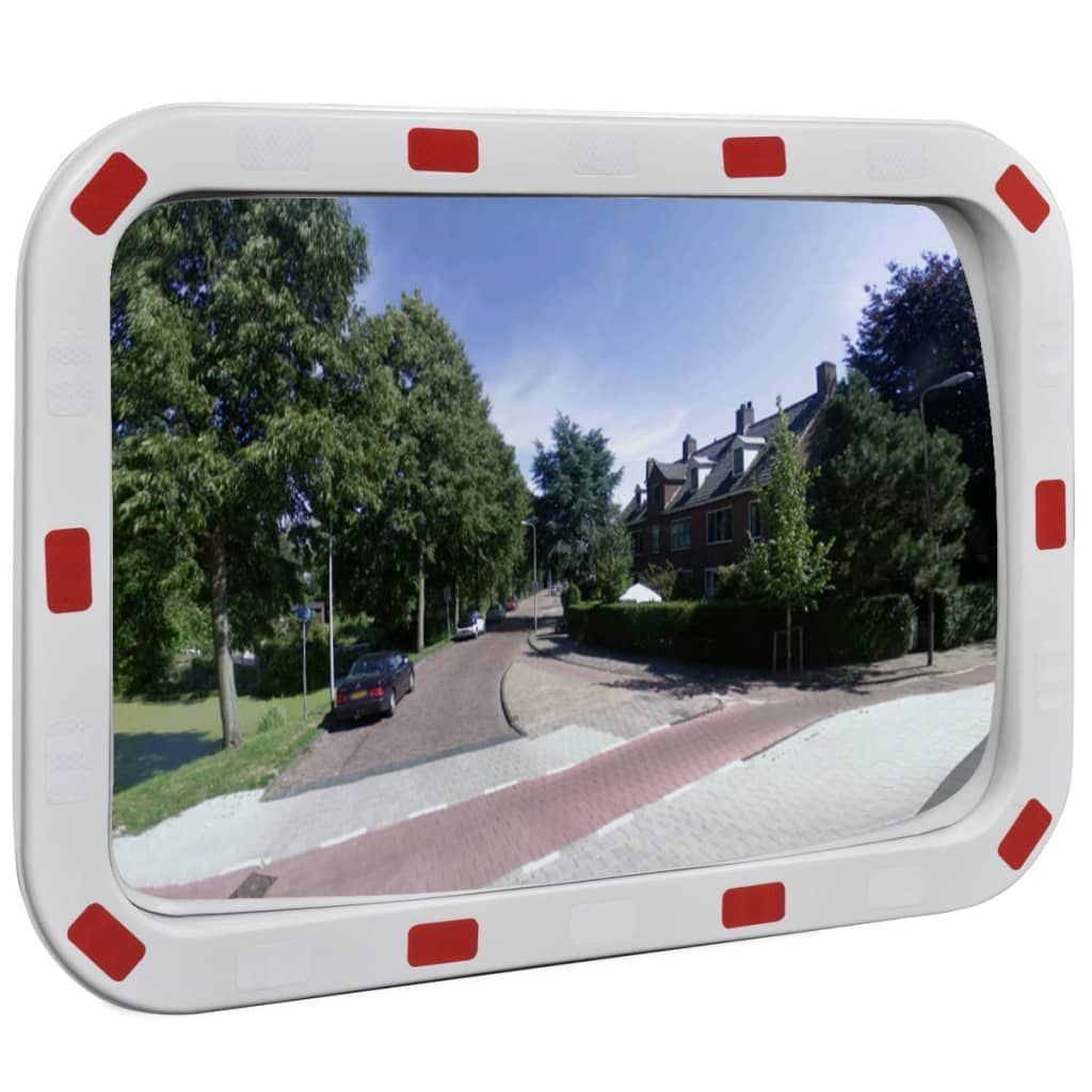 Convex liikennepeili heijastimilla suorakaide 40x60 cm