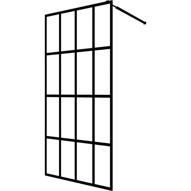 Walk-in suihkun seinäke, kirkas karkaistu lasi, 80x195cm