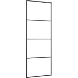 Liukuovi alumiini ja ESG-lasi musta eri kokoja