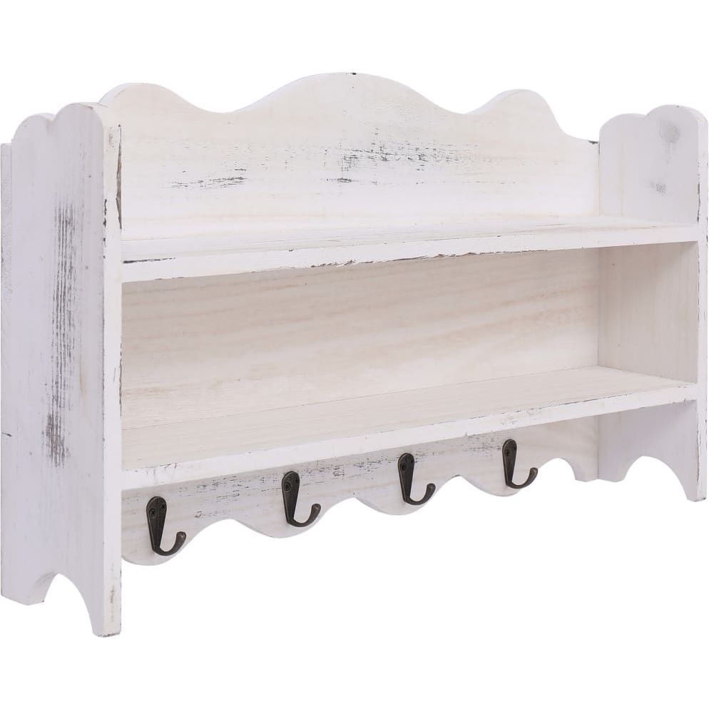 Seinänaulakko, valkoinen, 50x10x30cm, puu