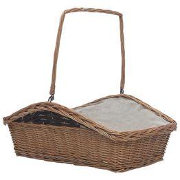 Polttopuukori kahvalla 61.5x46.5x58 cm Brown Willow