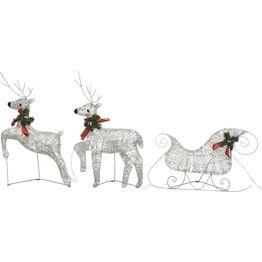 Poro ja reki -joulukoriste 60 LEDiä ulkokäyttöön kulta