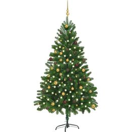 Tekojoulukuusi LED-valoilla ja valoilla vihreä PE eri kokoja