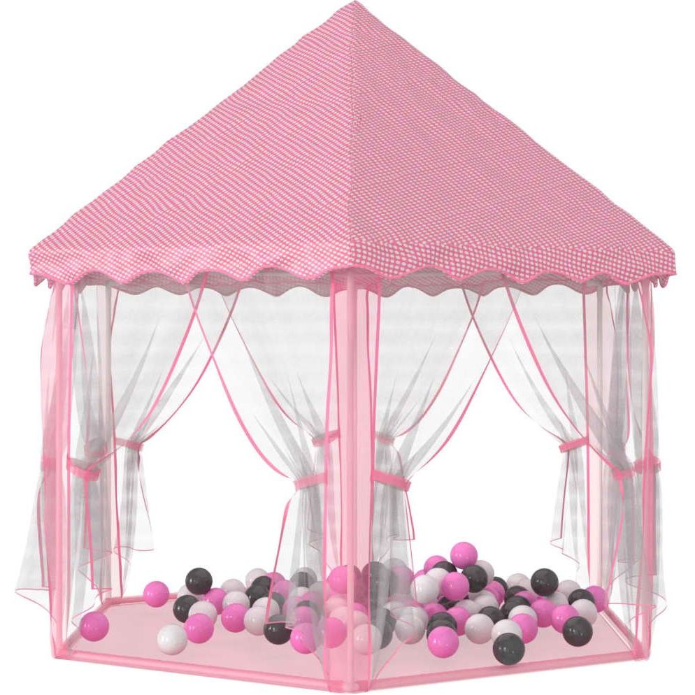 Prinsessa leikkiteltta 250 pallolla 133x140 cm pinkki