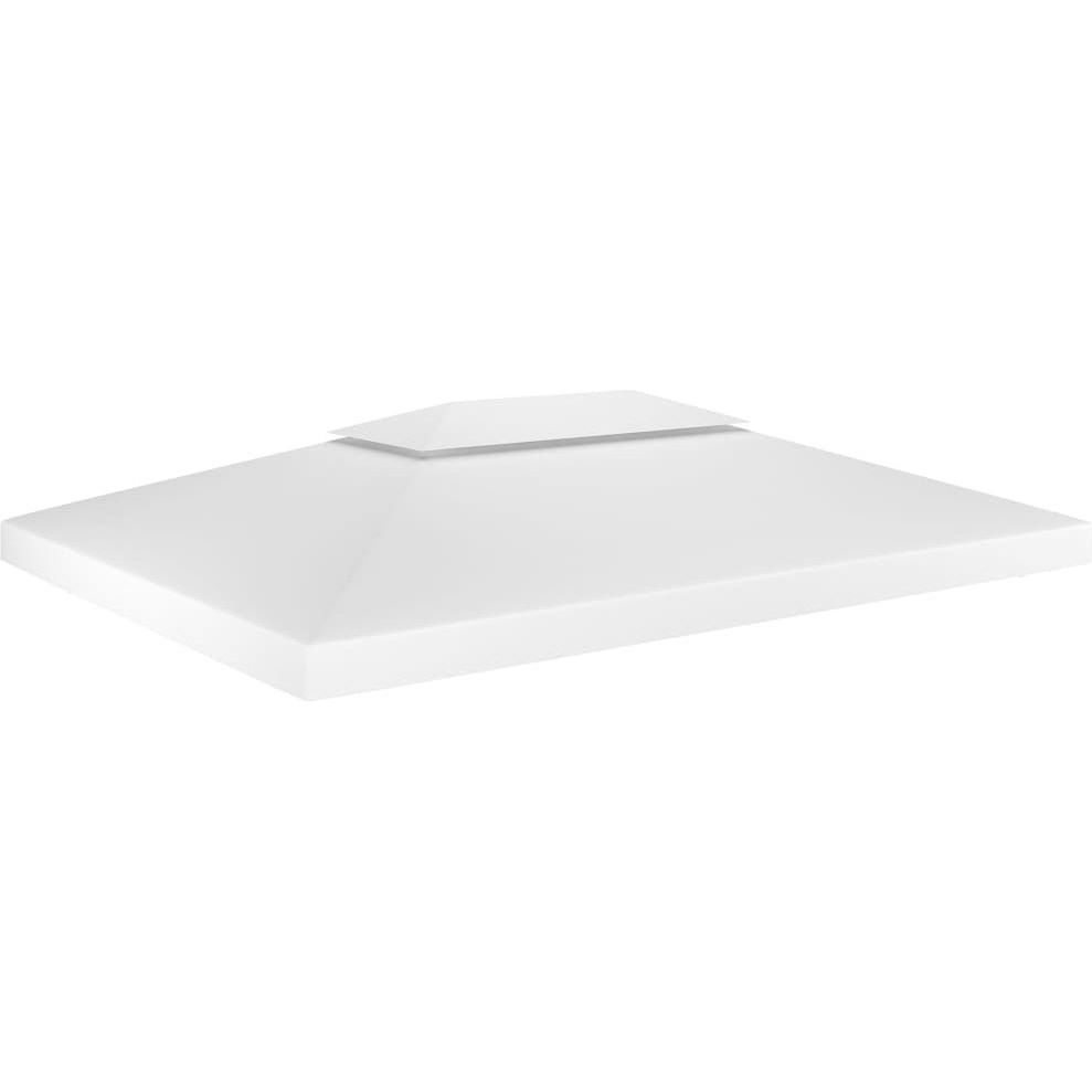 2-kerroksinen huvimajan katto 310g/m² 4x3m valkoinen