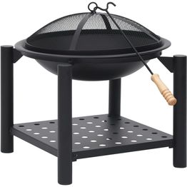 Tulimalja ja hiilihanko 54x54x55 cm teräs