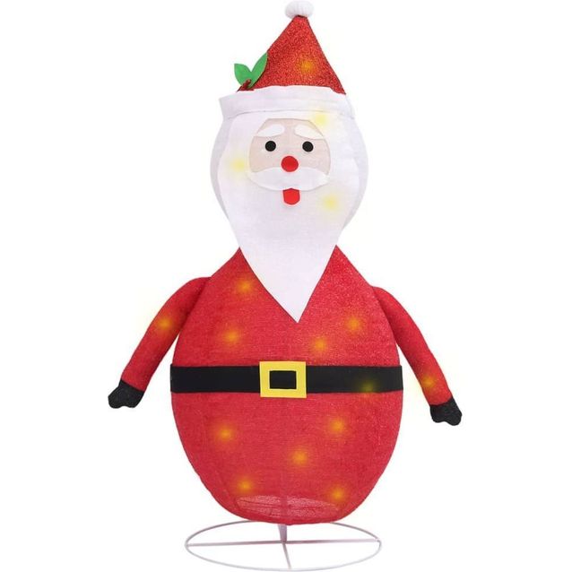 Joulupukki joulukoriste LED-valoilla, ylellinen kangas