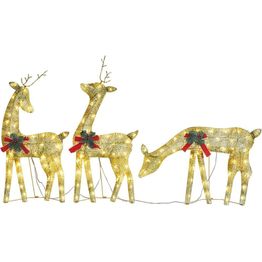 Jouluporoperhe 270x7x90 cm kulta lämmin valkoinen verkko