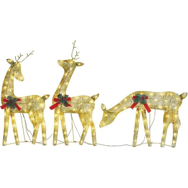 Jouluporoperhe, 270x7x90cm, kulta lämmin valkoinen verkko