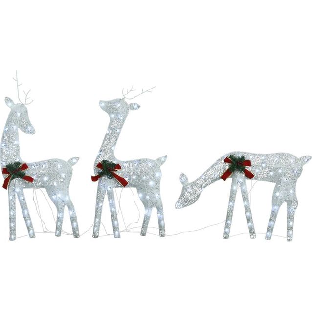 Jouluporoperhe, 270x7x90cm, valkoinen kylmä valkoinen verkko