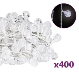 Keijuvalonauha pallo 40m 400 LED-valoa kylmä valk. 8-toiminen
