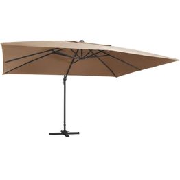 Aurinkovarjo LED-valoilla alumiinipylväs 400x300 cm eri värejä