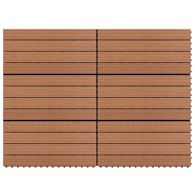 WPC-laatat, 60x30cm, 6kpl, 1m², ruskea
