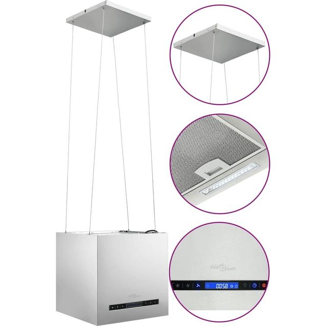 Ripustettava liesituuletin, LCD 37cm, ruostumaton teräs