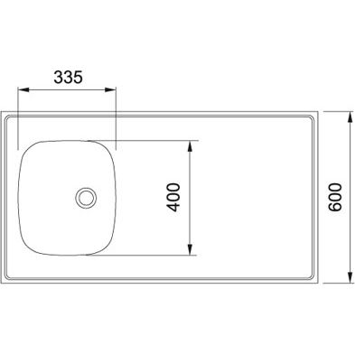 Tiskipöytä KWC Tuula 800 mitat