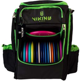 Frisbeegolfreppu Viking Discs Tour Bag musta/lime
