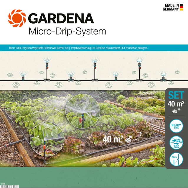 Istutusalueen kastelusarja GARDENA Micro-Drip max. 60 m² alueelle
