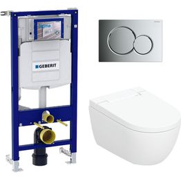 Seinä-WC-paketti Geberit Alba, Geberit Duofix Sigma -seinätelineellä, pesevä