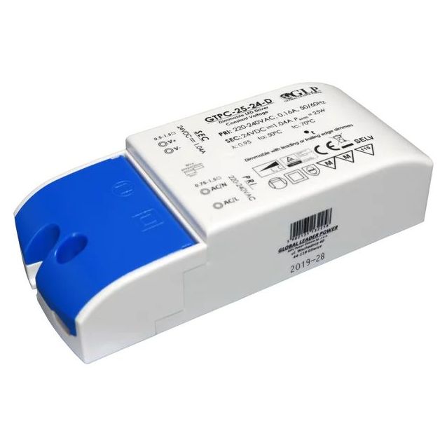 LED-liitäntälaite GLP Triac-himmennettävä, 24V, IP20, eri tehoja