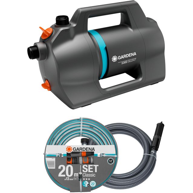 Puutarhapumppu Gardena 5000 Silent sis. imuletku puutarhaletku 20 m liittimet