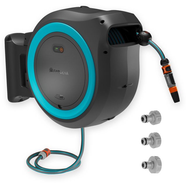 Seinäletkukela Gardena PowerRoll XXL Solo 40 m turkoosi 18V ilman akkua