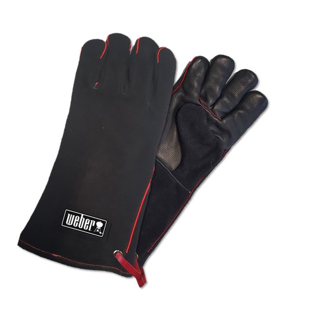 Grillaushanskat Weber nahka musta